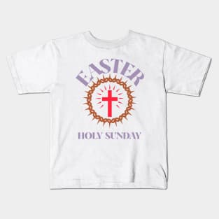 Easter Sunday Cross Christian Christianity Jesus Faith Love Kids T-Shirt